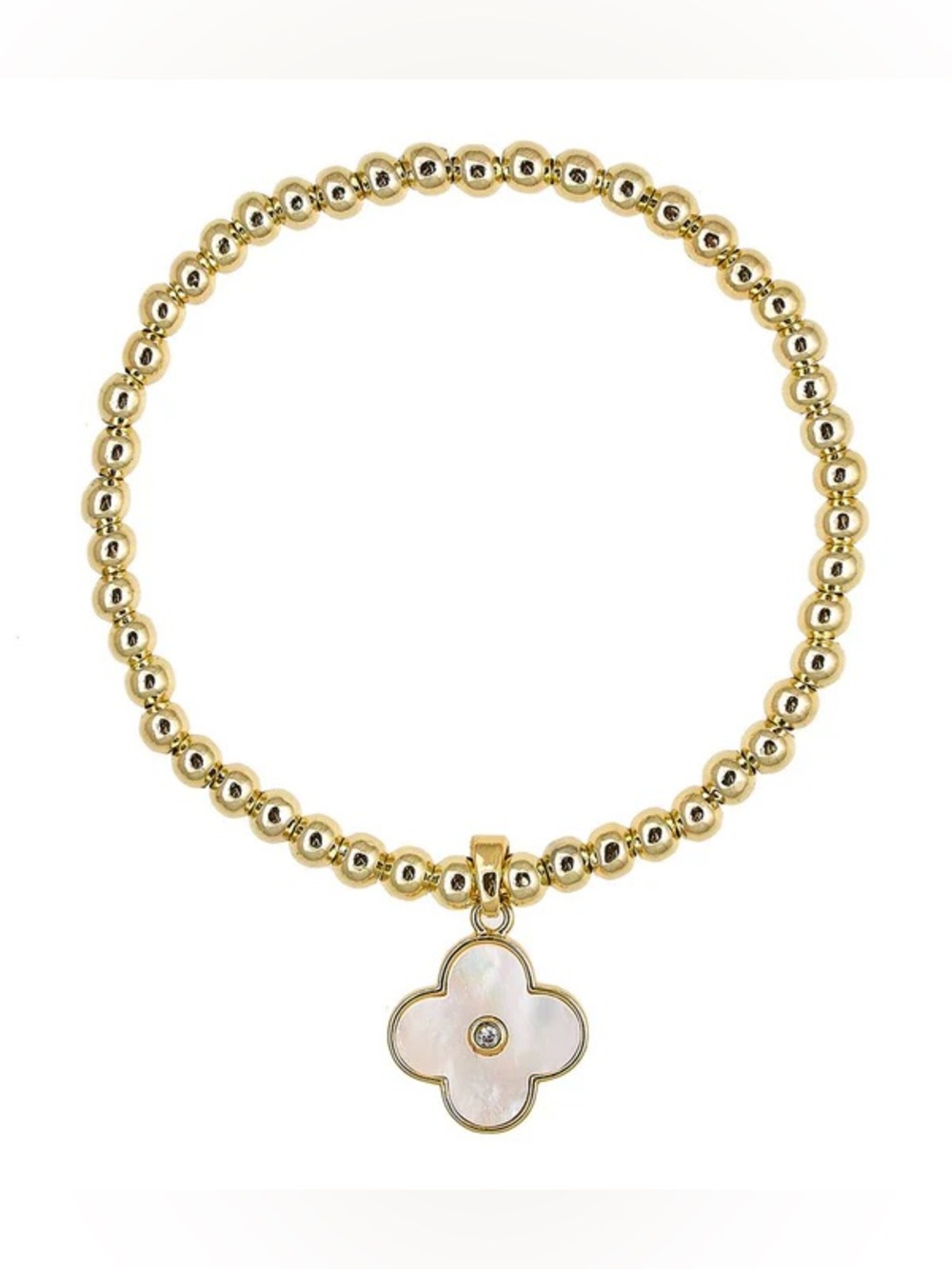 Lisi Lerch Clover Gold Stretchy Charm Bracelet